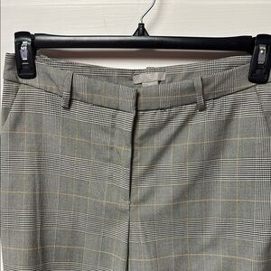 H&M Women's Gray Plaid Work Pants